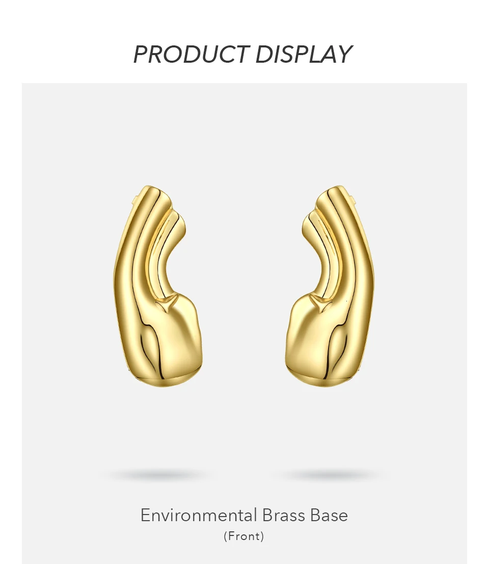 ENFASHION Punk Earlobe Ear Cuff Clip On Earrings For Women Gold Color Auricle Earings Without Piercing Fashion Jewelry E191121