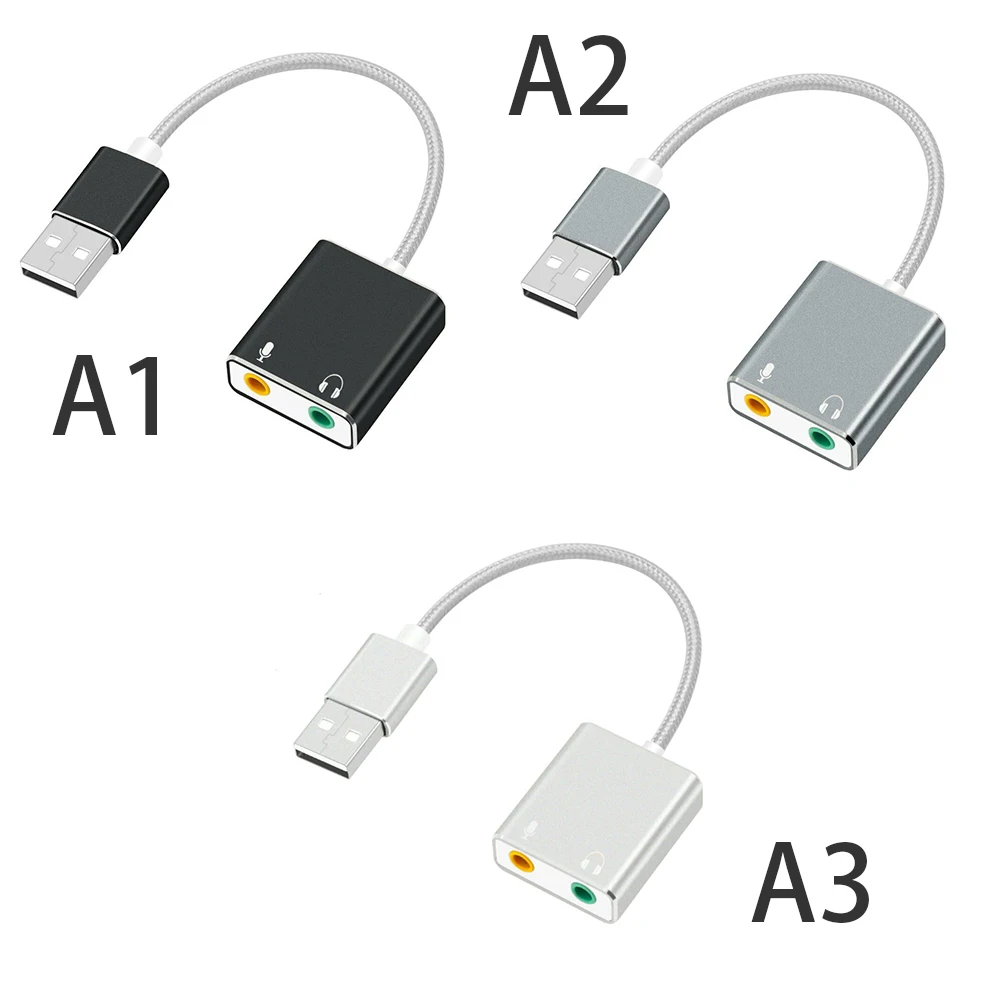 Внешний USB 2,0 3D Виртуальный 7,1 канальный аудио адаптер звуковой карты 3,5 мм usb type-AStereo выходной разъем для персонального компьютера ноутбука
