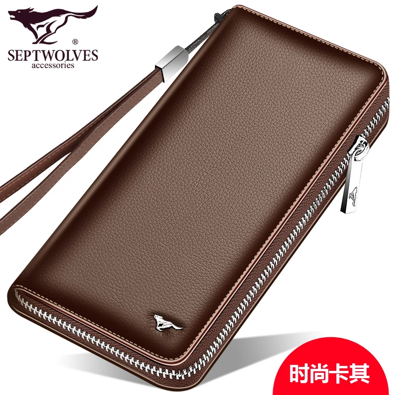 

Seven Wolves The New Men's Bag High Quality High Capacity Business Wallet