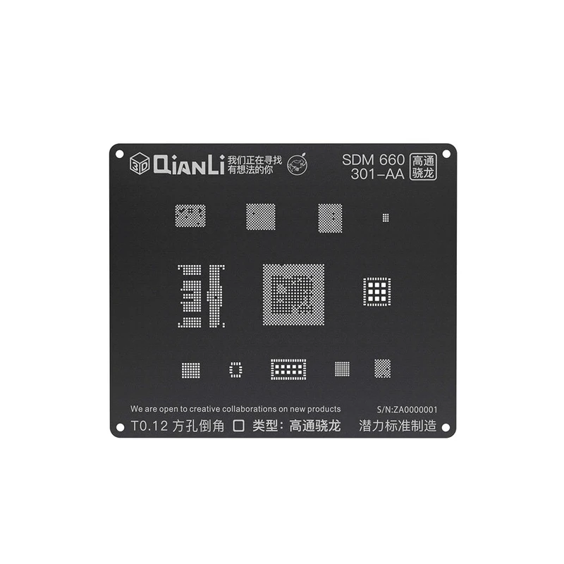 QIANLI iBlack 3D BGA реболлинг трафарет для Kirin 655/659 MSM8996 SDM660 MSM8996 MSM8916 MSM8940 MSM8917 MSM8937 MT6582 MSM8953