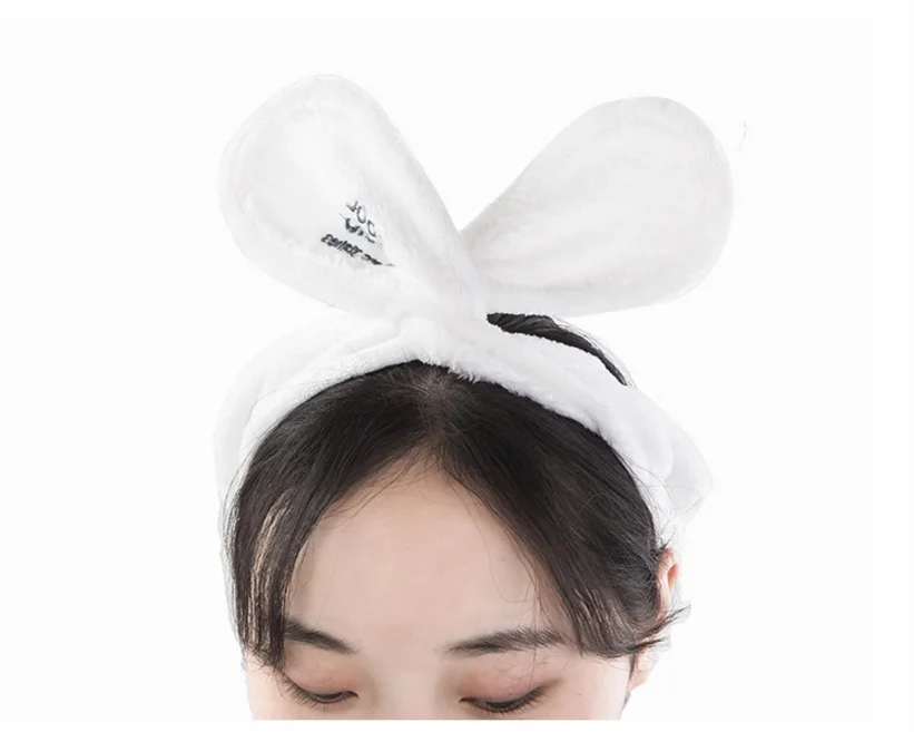 Wholesale 6pc/lot Cute rabbit ears mask wash hair band cartoon bunny hair band wash wash hair band