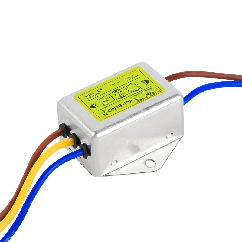 Anti-interference AC 220V power supply filter EMI line audio purifier CW1B-L 1A 3A6A10A power supply filter