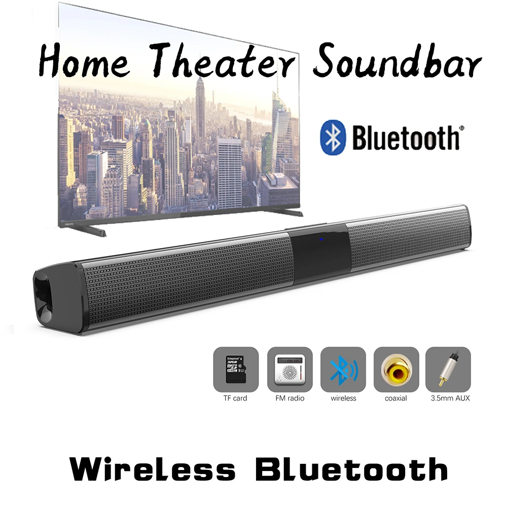 20W Wireless Bluetooth Soundbar Stereo Speakers Home Theater Audio TV Sound Bar Surround Sound Column Dual Subwoofer BS28E 4
