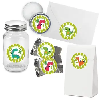 

Dinosaur sticker Kids Boy Birthday party decoration Safari animals party sticker 4cm Round gift bag sealing sticker pudding