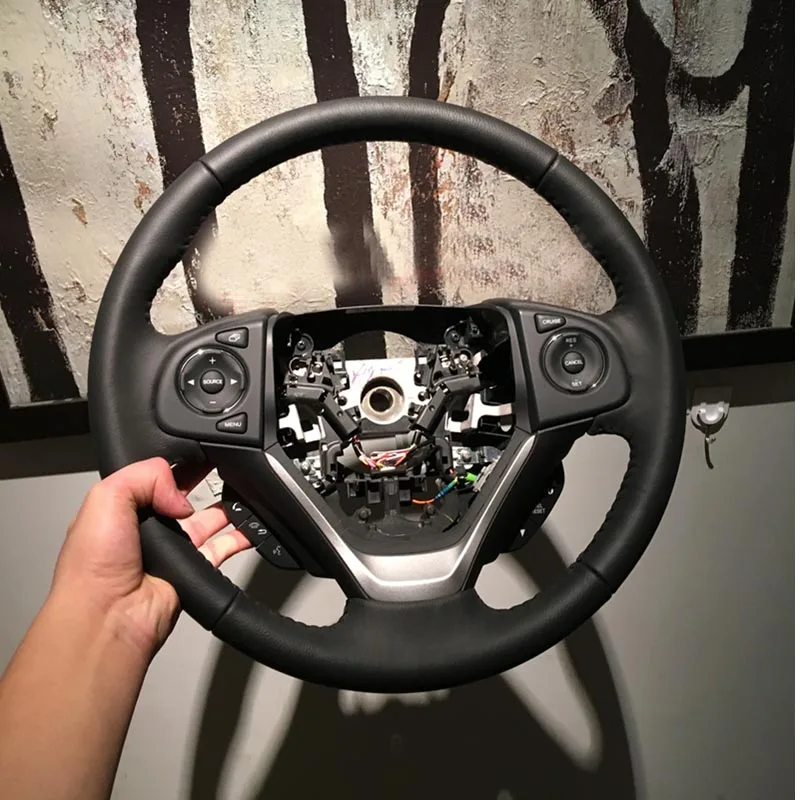Для Honda 2012-16 CRV Многофункциональный круиз кожаный переключатель рулевого колеса - Цвет: 1pc