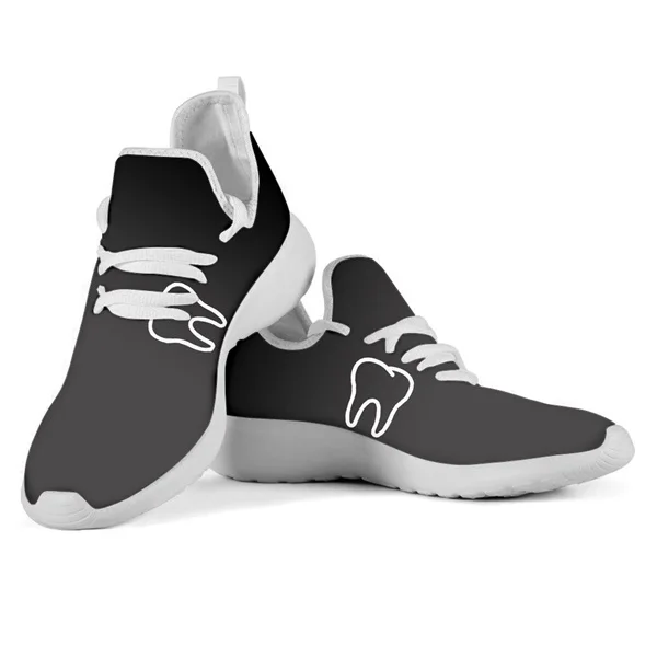 FORUDESIGNS Flat Knitting Shoes Woman Dentist Sketch Print Female Lace Up Sneaker Sketchers for Women Ladies Mesh Light Loafers - Цвет: HMF1548Z61