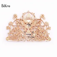 BoYuTe (5 יח'\חבילה) מתכת סגסוגת 74*52MM פרח חומרי עבודת יד DIY רטרו משפט שיער תכשיטי אבזרים(China)