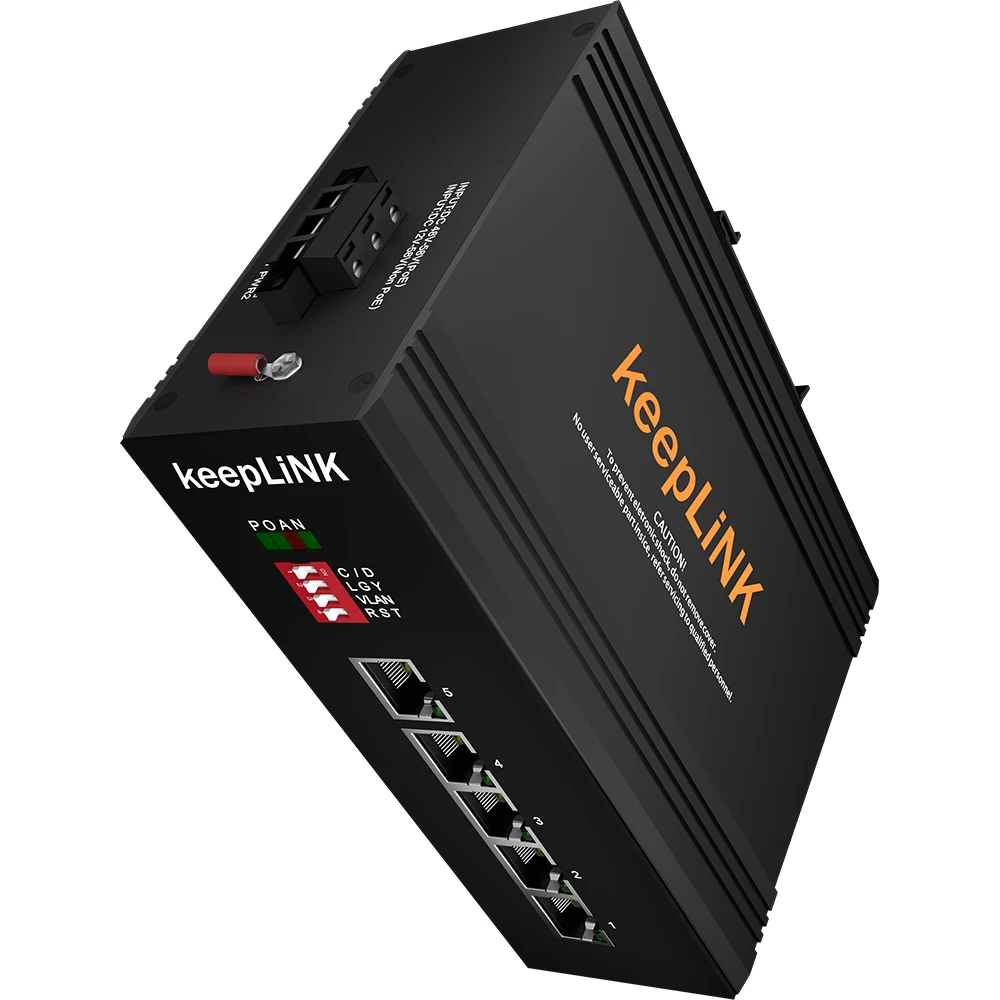 Alimentado 802.3 af em 5-port 10 100mbps Não Gerenciado do Trilho do Ruído Ip40 Industrial Ethernet Poe Switch 12 24v dc - Imagem 6