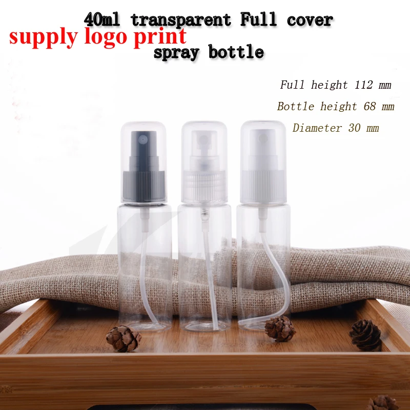 Free Shipping capacity 40ml 50pcs/lot PET Transparent cover all spray
