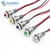 10mm LED Metal Indicator light 10mm waterproof Signal lamp 6V 12V 24V 220v with wire red yellow blue green white FXB10-LED ► Photo 2/6