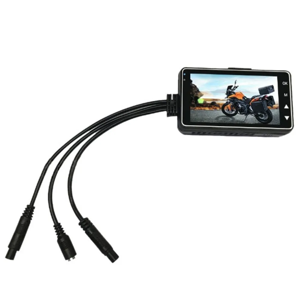  HD Waterproof Motorcycle Dual Camera DVR Motor Dash Cam with Special Dual-track Front Rear Moto Dri