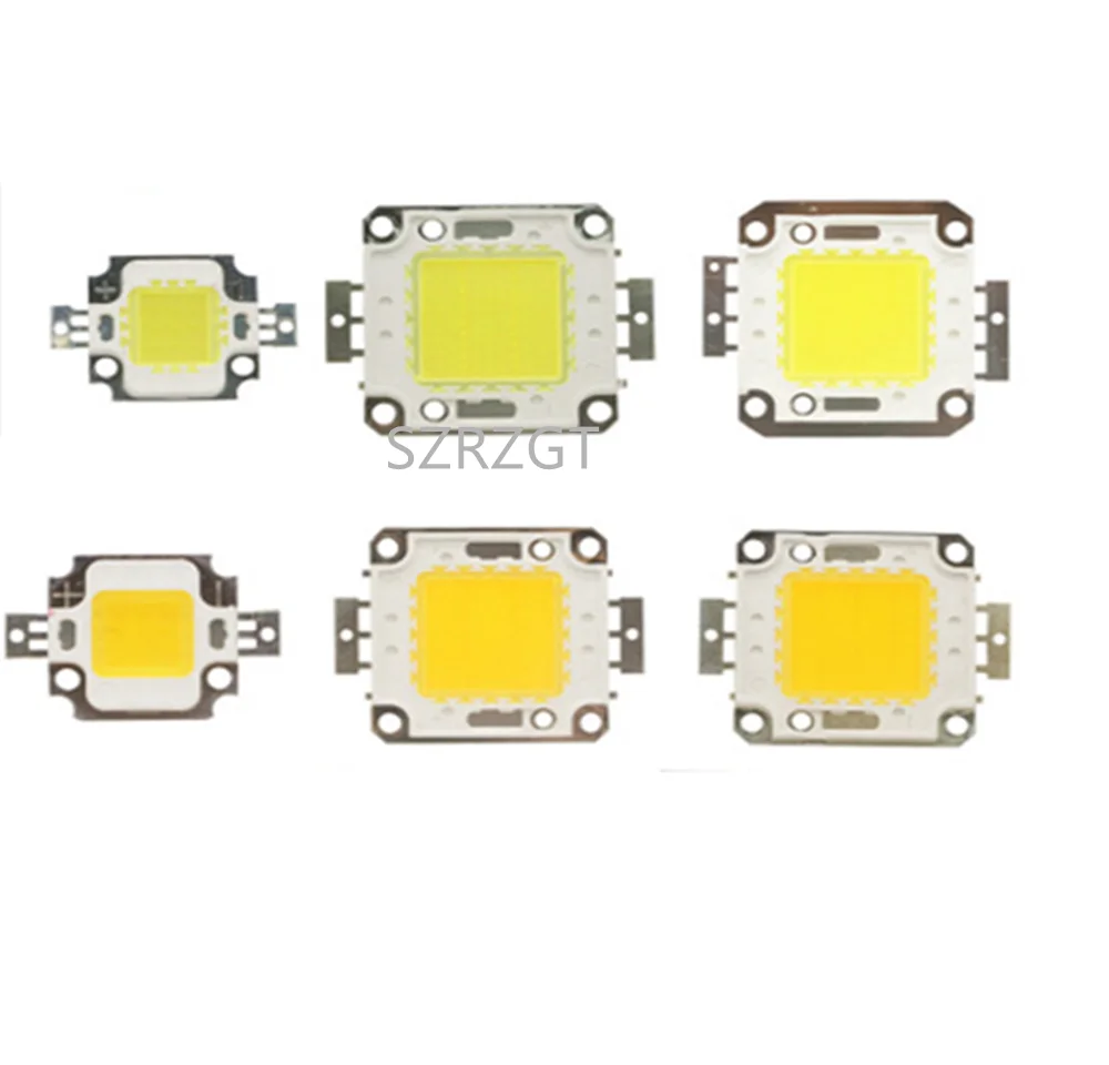 Комплект из 5 предметов 10/20/30/50/70/100 Вт AC/DC 12V 36V COB светодиодный чип лампа Chips для