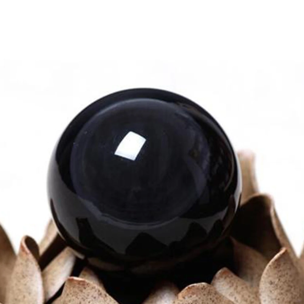 40mm Asian Rare Natural Black Obsidian Sphere Crystal Ball Healing Stone | Дом и сад