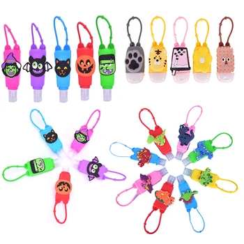 

Cartoon Silicone Mini Hand Sanitizer Disposable No Clean Detachable Cover Travel Portable Safe Gel Holder With Bottle
