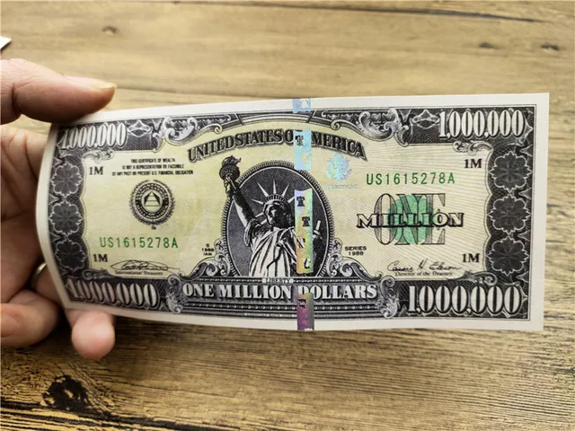 Copia de billetes de papel de dinero falso, billetes de dinero falsos de un  millón de dólares, no moneda, Miss Liberty Dollar - AliExpress