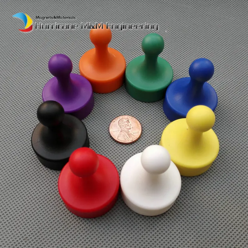 

Magnetic Drawing Pin 8 color Dia. 29.5 mm Large Size NdFeB Magnet Stronger Model Factory Office Home Magnetic Thumbtack 8pcs