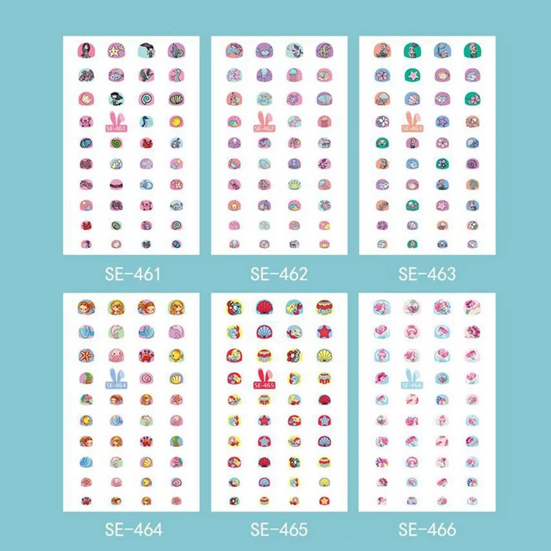 

2019 New Mermaid Nail Stickers For Kids Cartoon Nail Art Decoration Nail Wraps Cute Elements Manicure Foil Nail Art Decal 1Pc