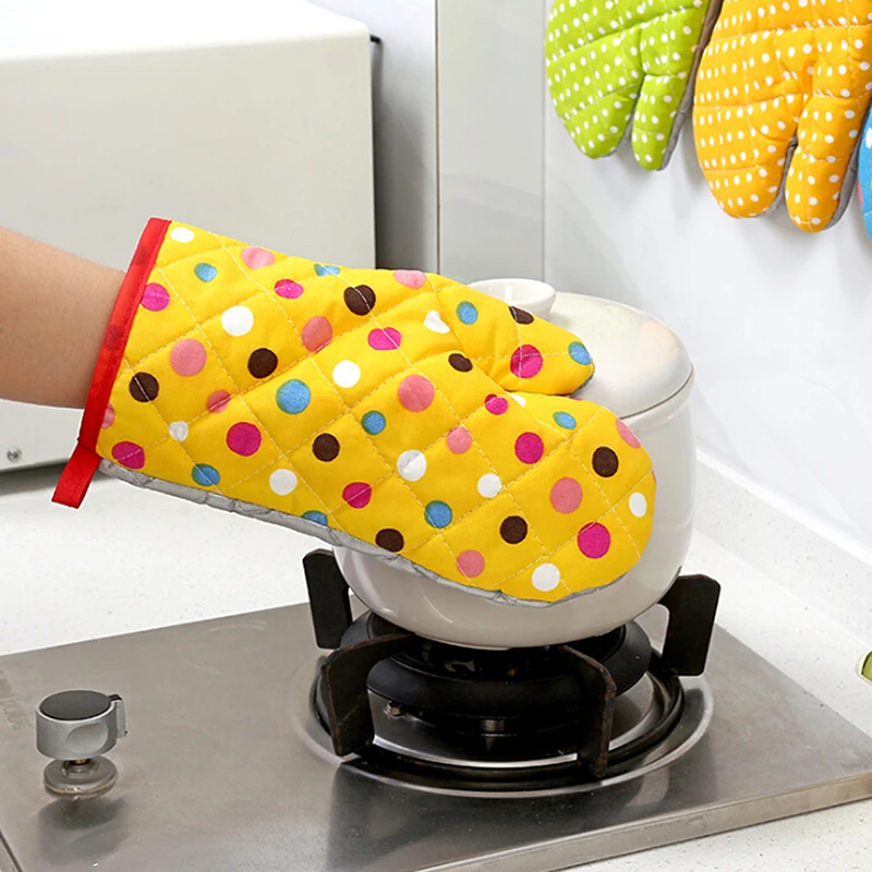 Thick Heat Insulation Microwave Oven Mitts Special Baking Gloves Creative Kitchen Skid Resistance High Temperature Anti Hot | Дом и сад