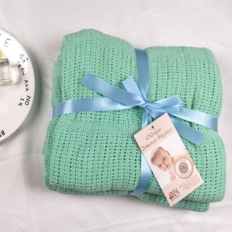 AAG Cotton Baby Blankets Newborn Wrap Swaddle Diaper Cocoon Baby Bath Receiving Blanket Envelope for Discharge Children's Plaid