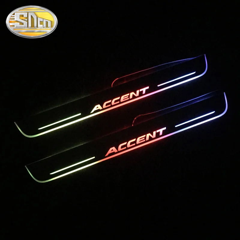 Светодиодный водонепроницаемый ультратонкий акриловый порог для Hyundai accent