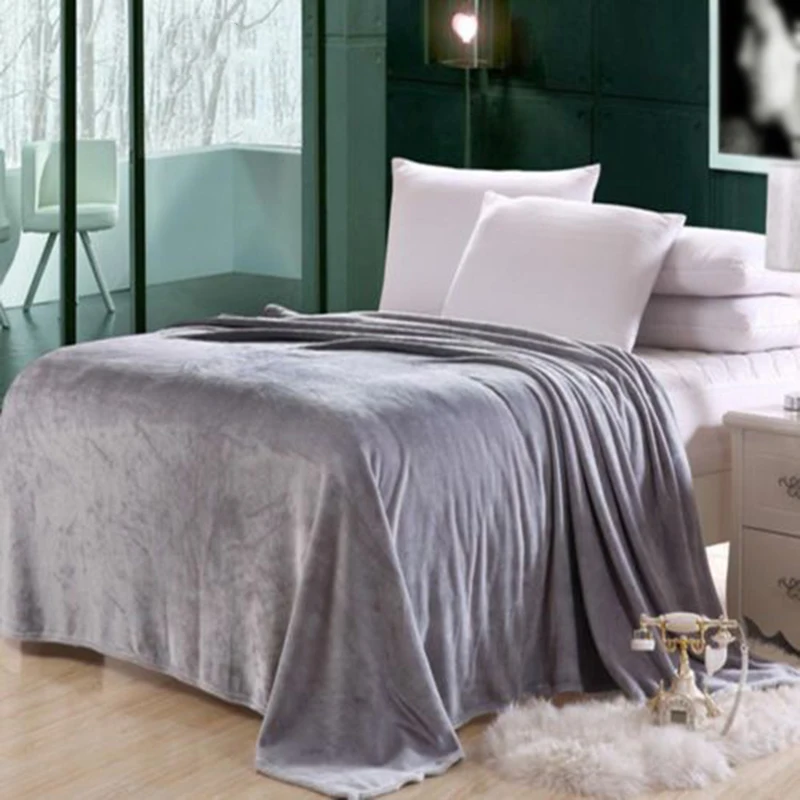 

Plush Blanket Throw Super Soft Cozy Air Conditioning Polyester fiber Flannel useful accessories durable