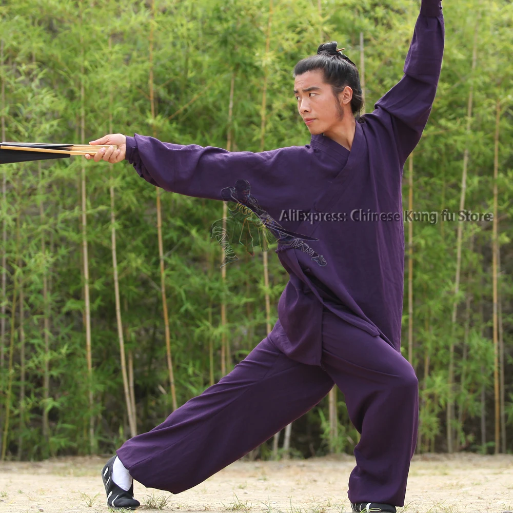 Wudang Taoist халат стиль Tai chi Униформа Боевые искусства кунг фу костюм шаолин монах и