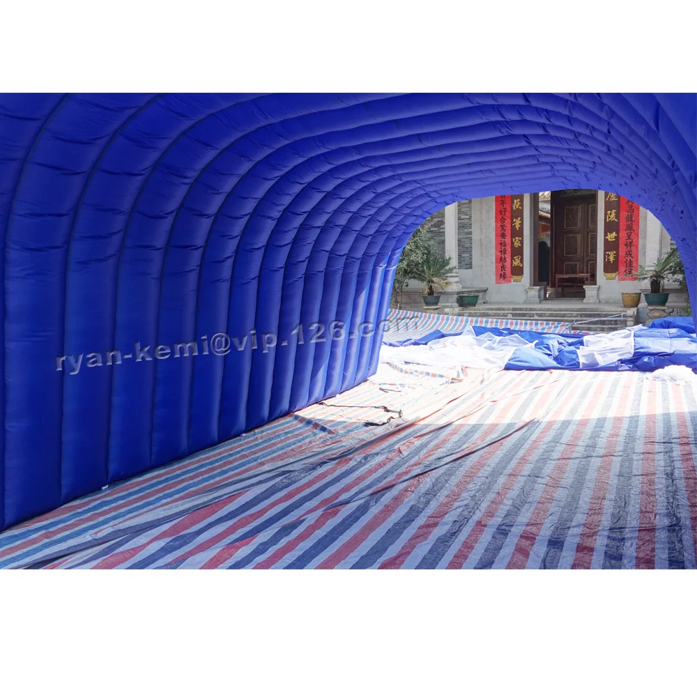 20ft 6mL inflatable tunnel tent with custom logo blue inflatable sports tunnel wedding party outdoor events inflatable shelter 6