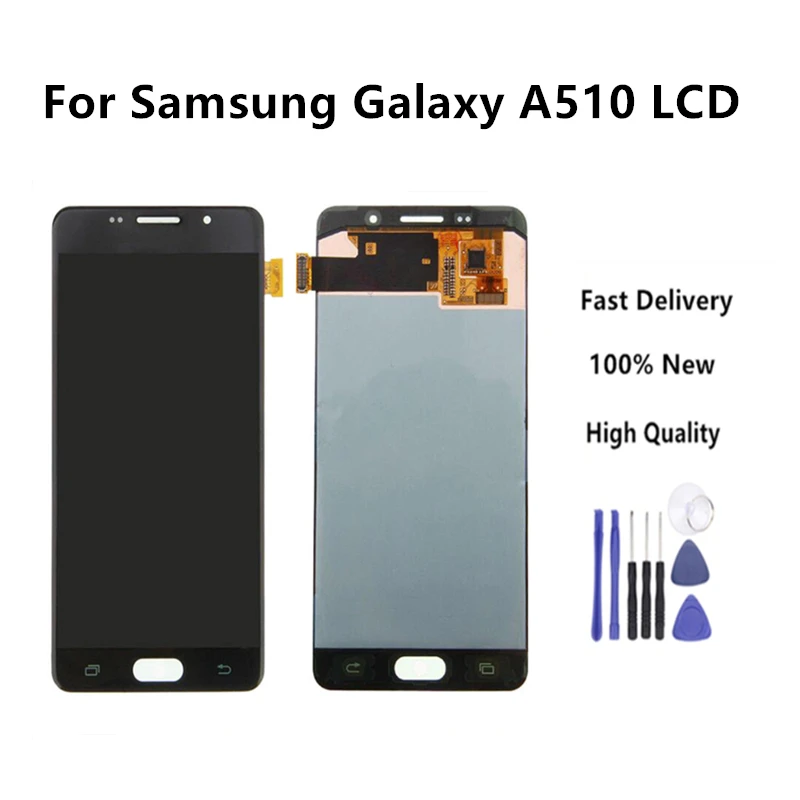 

Top quality For Samsung Galaxy A5 2016 A510 A510F LCD Display Touch Screen Assembly Display LCD 100% Tested +Tools