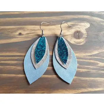 

Metal Blade Leather Die Cut Earring 3 Tablets Decor Shape Pendant Template Pattern DIY Handmade Cutter Earring Supplies