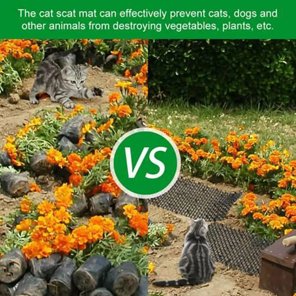 1PCS Cat Scat Mat With Spikes Prickle Strips Plastic Anti-Cats Network Digging Stopper Keep Animals Away