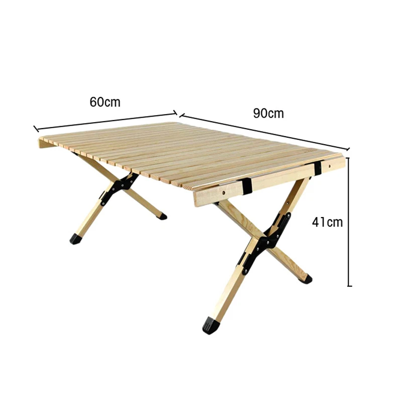 Outdoor Furniture cheap Egg Roll Foldable Wooden Table Outdoor Camping Fishing Hiking Travel Tables With Storage Bag outdoor furniture black