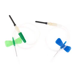 10pcs Medical Vacuum Blood Collection Butterfly Safety Needle Disposable Butterfly Infusion Scalp Vein Set 23g 21g PVC Tub