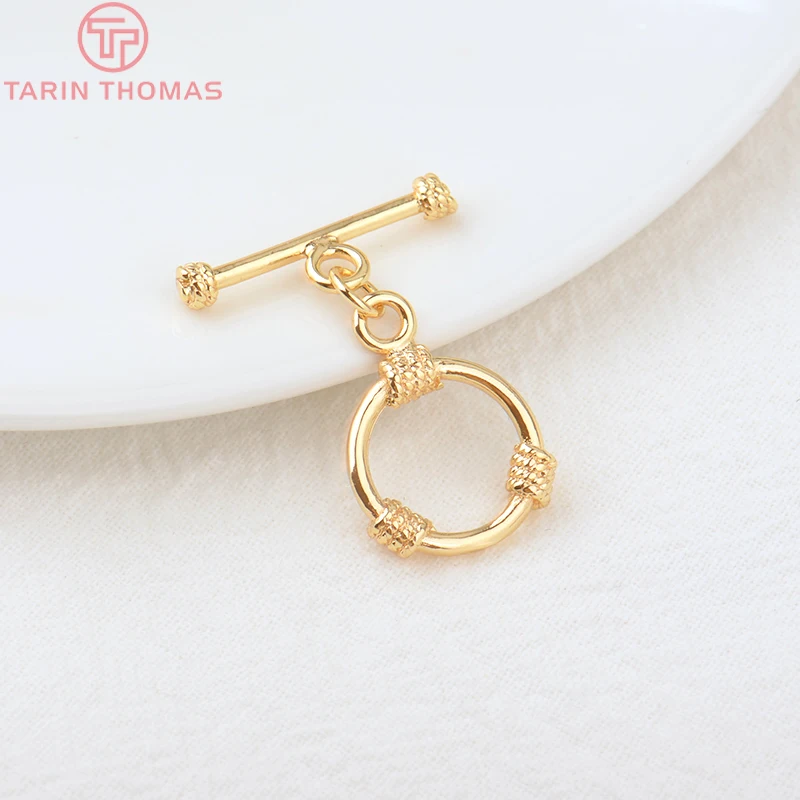 (3439)6 Sets 24K Gold Farbe Überzogene Messing Armband O Toggle Verschlüsse Hohe Qualität Diy Schmuck Machen Erkenntnisse Zubehör – Detail 23