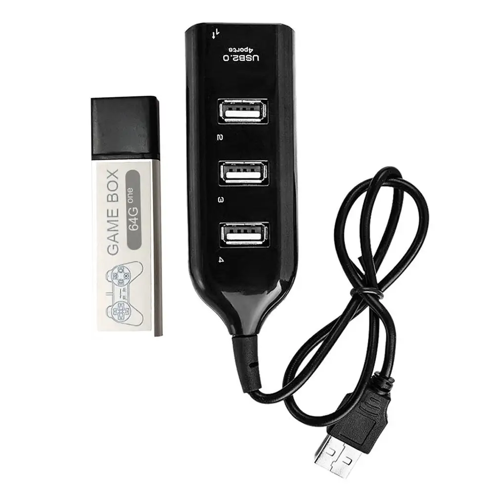 Игровая палка с открытым исходным кодом симулятор 64G встроенные 5000 игры PS1 мини-игры для истинного синего мини включают игровую палку и концентратор