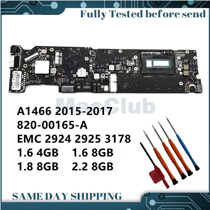 MacBook Air A1466 2017 i7 2.2GHz 8GB RAM 820-00165-A Logic Board Repair Service 