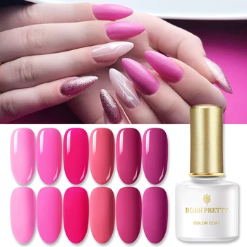 

BORN PRETTY Gel Nail Polish Pure-Pink Series 6ml Soak Off UV LED Gel Polish Semi-premanent Gel Varnish for Nail Art Manicuring