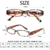 Henotin Reading Glasses Spring Hinge Women's with Pattern Print Decorative Eyeglasses HD Prescription Eyewear 0~600 2