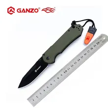 58-60HRC Ganzo G7453 440C G10 ручка со свистком складной нож выживания походный инструмент карманный нож тактический edc Открытый инструмент