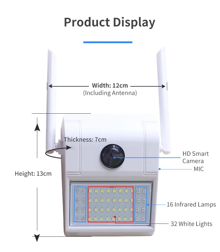 D6 Smart 1080P Водонепроницаемая настенная ip-камера в форме лампы ИК ночного видения Обнаружение движения смарт индукция лампа наружная камера