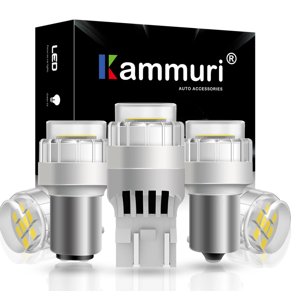 KAMMURI белый 12V P21W T15 светодиодный 1156 1157 T20 W21W W21/5 Вт 7440 7443 SRCK P21/5 3157 Автомобильный