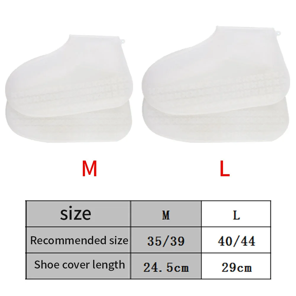 Waterproof Shoe Cover Men Women Soft Silicone Rain Boots Reusable Climbing Outdoor Wear Resistant Durable Thick Sole Shoe Cover