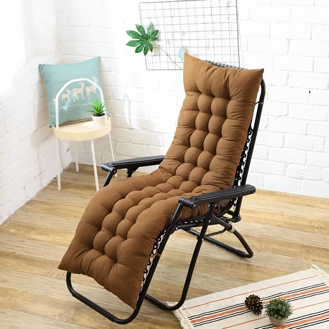 New Long Cushion Recliner Rocking Chair Cushion Thick Seat Cushion Rattan Chair  Sofa Cushion Garden Chair Cushion Tatami Mat - AliExpress