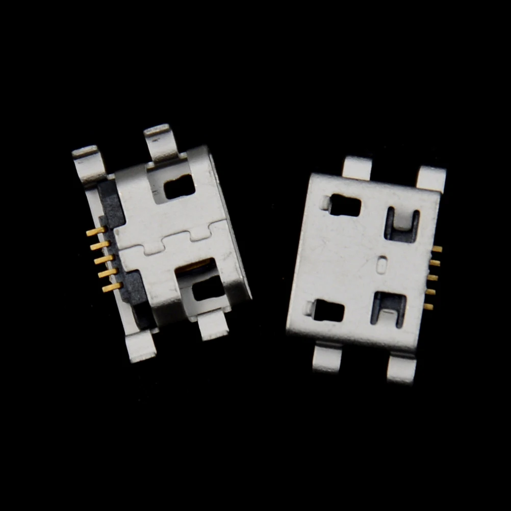 

20pcs Micro USB Female Socket 5pin Type B 4 Vertical Legs Soldering Connectors