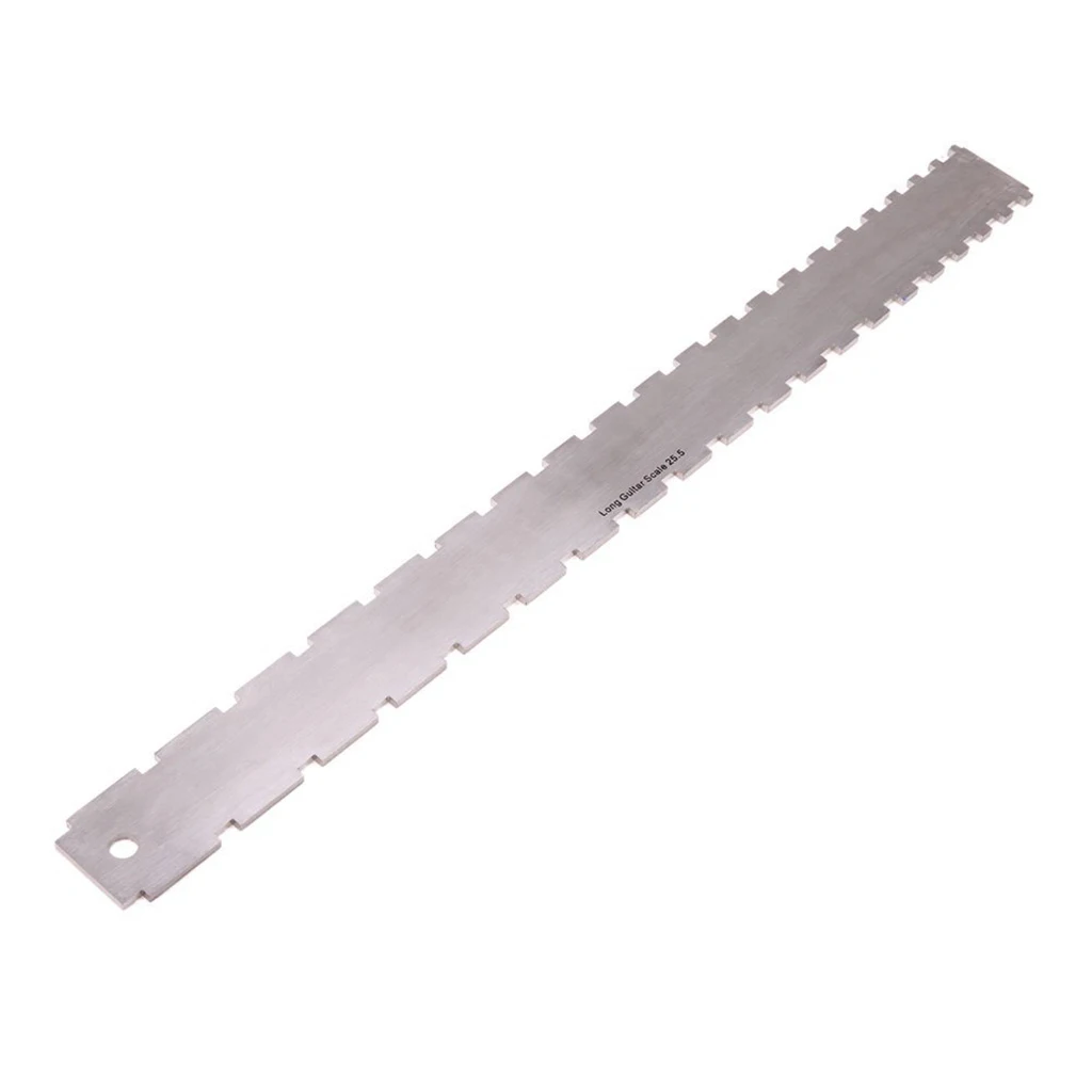 Stainless Steel Fretboard Ruler with Radius Gauge for Guitar Bass Luthier Tools