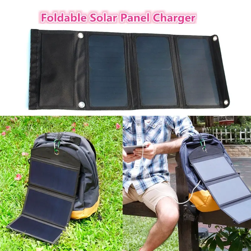 

Monocrystalline Silicon 5V Outdoor Travel Solar Power Bank Solar Panel Durable Tool Outdoors Solar Charger Camp New Energy