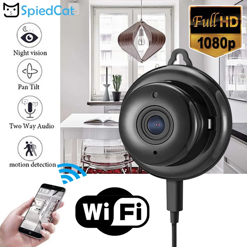 Mini HD IP Wide Angle Wifi Wireless CCTV Night Vision Motion Detection Home Baby Security Surveillance Camera Support TF Card |