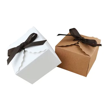 

10pcs Office Desk Storage Kraft Paper Box White Gift Box Cosmetic Paper Holder Box Stationery Container School Office Supplies