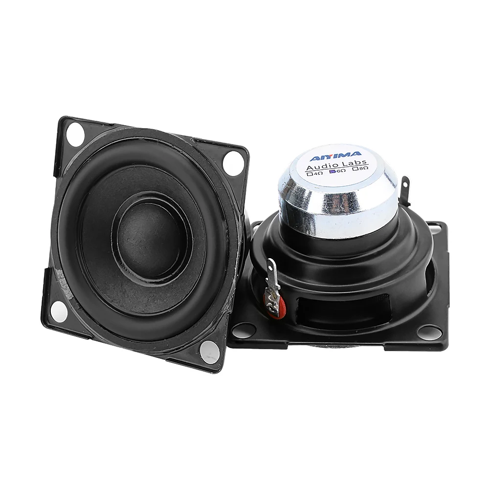 AIYIMA 2Pcs 2inch Full Range Speaker Driver 6Ohm 15W Neodymium