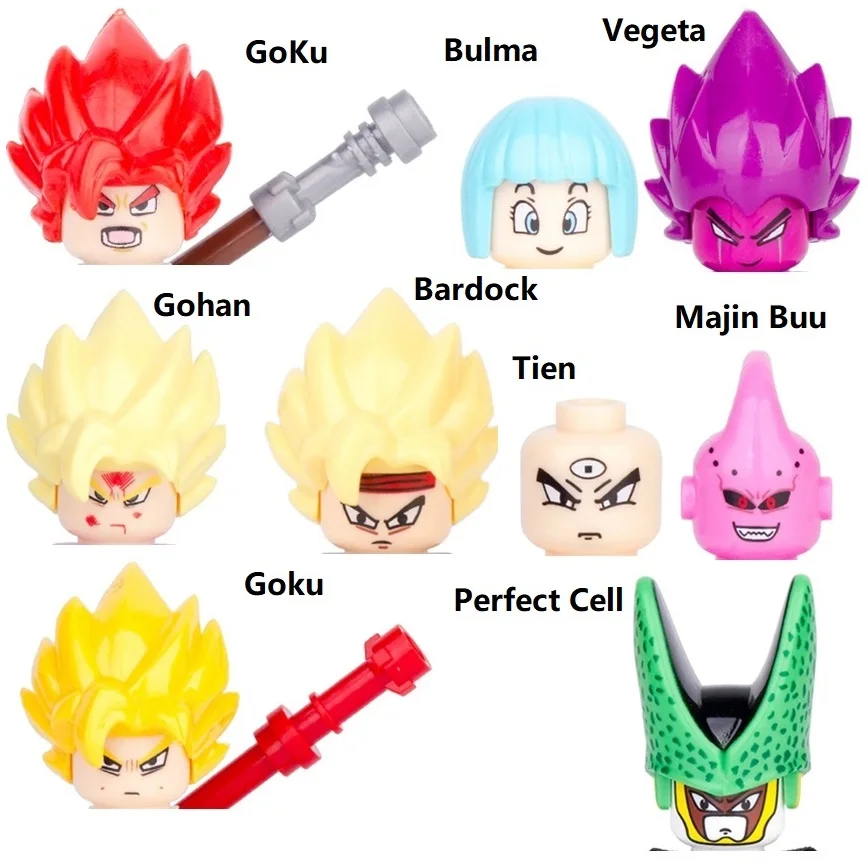 Конструктор Драконий жемчуг Z GT AF SSJ Vegeta Majin Buu Perfect Cell Bulma Tien Bardock Gohan Goku мини