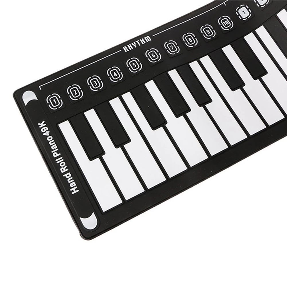 Gift Electronic Keyboard Student 49 Keys Recording Roll-Up Piano Flexible Folding Musical Instrument Portable Music Multi Style